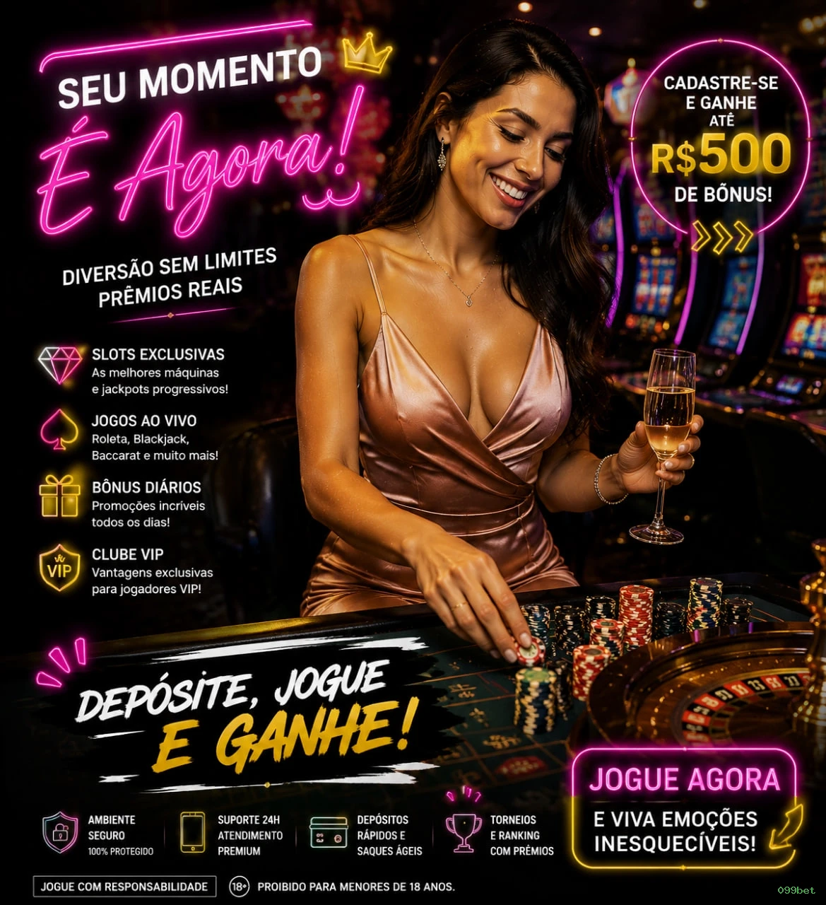 Slots online da 099bet com jackpots progressivos